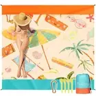 Beach Blanket, Waterproof Sandproof Extra Large Beach Mat 83" X 79" for 2-8 A...