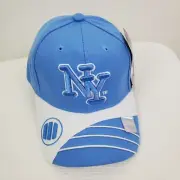 City Hunter New York Adjustable Baseball Hat Embroidered Light Blue White OS New