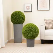 Costway2-Piece 50cm Artificial Plant Boxwood Topiary Ball-M