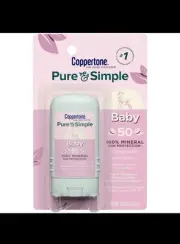 Coppertone Pure and Simple Baby Sunscreen Stick SPF 50 0.49 Ounce Water Resis...
