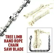 New 48 Inch Rope Chain Saw Cutter on Both Side Hand Rope Saw High Limb Tree Saw.