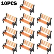 10pcs Model Train HO TT Scale 1:87 Bench Chair Bench Street Park Layout New