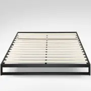 Zinus Bed Frame Double Heavy Duty Metal Base Wood Metal Slats
