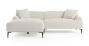 Brosa Seta 4 Seater Sofa with Chaise (Seashell White, Left Chaise)