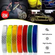 8 M Reflective Tape Adhesive Sticker Strip Glow in the Dark Bike Car Truck Decal