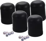Generic 5 Sets Plastic Dice Cups with Dice Mini Shaker for Party Games Family Gatherings and Board Game Nights Portable and Easy to Clean