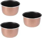 Cabilock 3pcs Rice Cooker Gallbladder Anti-Slip Chain Anti-Slip Chain Simple Motor Electric Feeder Macaron Model Billiards Keychain Lined Rice Home Machines Air Rice Stainless Steel Coffee