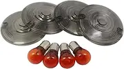 Turn Signal Indicator Smoke/Clear Motorcycle Turn Signal Lens Blinkers Indicator Lenses For Harley Davidson Road King Touring FLST FXRT 1986-2007