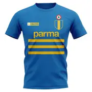UKSoccerShop Parma Vintage Football T-Shirt (Blue) Large (42-44 inch)