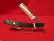 Custom Straight Razor Knife Solingen Germany Ebony Wood Exotic Inlay Nice