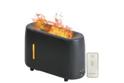 Essential Oil Aroma Diffuser and Remote - Grey 240ml Flame Fire Style Air Humidifier