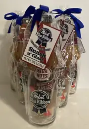New 6 Pack Pabst Blue Ribbon Pint Glasses PBR Can Shaped Beer Glass Beer Lover
