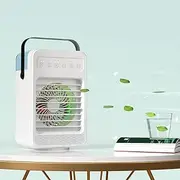 Air Conditioner Air Cooler, 4 Adjustable Speeds Portable Air Conditioner 600ml Water Tank 2/4/6h Timer Air Cooler Fan for Home, Office