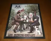 LION BREWING COMPANY WILKES BARRE FRAMED 11x14 COLOR AD PRINT