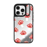 iPhone 16 Pro Mirror Ring Stand Case MagSafe Compatible Uglie Mug Mushrooms