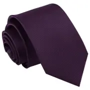 DQT Cadbury Purple Solid Check Slim Tie