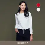 現貨【MEDUSA 曼度莎】滾邊拉克蘭抽繩長袖T恤 - 2色（M-XL）｜女休閒上衣 長袖上衣