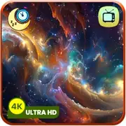 Immersive Cosmic Galaxy Cosmos Visuals, Nebulae & Starfield Screensaver & Soothing Music + Sleep Timer