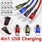 IOS 6A Charging Cable Multi 120W USB Fast Charger Cord Micro 4 in 1 Type - C