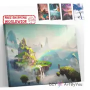 Paint By Numbers Kit Scenery Abstract Acrylic Beginner Framed Painting Canvas
