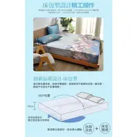 在飛比找蝦皮購物優惠-[Aibo]兩用冰絲涼蓆床包+枕套三件組(雙人），藍