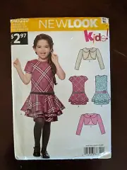 Girls Children Dress Jacket Pattern New Look 6319 size 3 - 8 Bias Cut Circle
