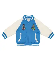 [Stella McCartney Kids] Stella McCartney Kids Baby embroidered satin bomber jacket M 3 yellow
