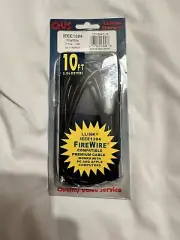 QVS 10ft. Firewire IEEE 1394 4Pin to 4Pin Black Cable - CC1394C-10