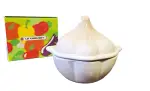 Le Creuset Harvest Garlic Casserole Stoneware, Meringue - Brand New Collectable