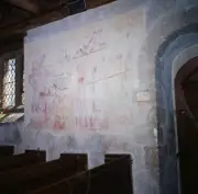 St. Nicholas' Church, Pyrford, Surrey. Original frescoes uncovered- Old Photo