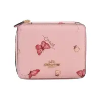 在飛比找博客來優惠-COACH 印花皮革飾品珠寶盒-粉色蝴蝶