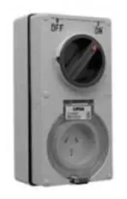 Clipsal 56-SERIES SWITCHED SOCKET 10A 3-Pin Flat Vertical, Heavy Duty ORANGE