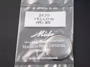 Mido Vintage Waterproof Watch Crystal Yellow Tension Ring Ref#20 24.70mm NOS