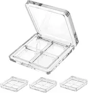 Healvian Empty Eyeshadow Box for Diy 4pcs Portable Makeup Palette Foundation Lipstick Depotting