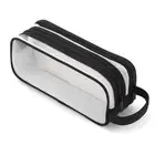 1 PCS Grid Mesh Pencil Case 2 Compartment Pen Bags For Teen Students Black N3C6