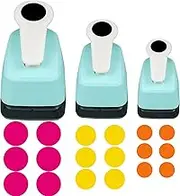 Circle Punch, Circle Hole Punch, Circle Punches for Paper Craft, 1 inch 5/8 inch 3/8 inch Circle Paper Punch, Different Size of Craft Punch, 3 Pcs Hole Puncher for Paper Craft, Card Making, Scrapbook