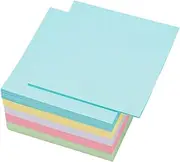 Non Sticky Blank Notes Cube 500 Sheets 3.35x3.35 Inch 5 Bright Colors Memo Note Loose Paper Cubes for Taking Reminders Home Office Writing Supplies