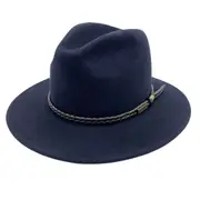 Jacaru Australian 100% Wool Crushable Travel - Navy