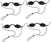 Garneck 4pcs Ipl Safety Goggles Eye Patch for Eye Protection During Cosmetic Treatments UV LED Applications Black Design