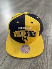 Michigan Wolverines Mitchell & Ness SnapBack Adjustable Hat