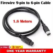 Premium Firewire IEEE1394 800 to 400 9 Pin to 6 Pin Adapter Cable 1.8M Cord M/M