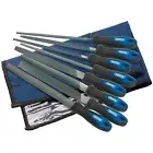 Draper Soft Grip Engineer's File and Rasp Set 200mm Blue 8 Piece 44961