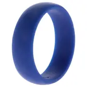 Silicone Wedding Ring Dome Style - Blue by ROQ for Men - 16 mm Ring