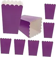 RORPOIR 50pcs Boxes Popcorn Box Kraft Paper Food Containers Popcorn and Paper Popcorn Buckets Snack Containers Party Popcorn Holder Snack Bag 250g White Cardboard Christmas Purple Bracket