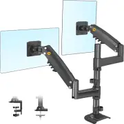 Dual Monitor Desk Mount Stand Full Motion Swivel Monitor Arm Gas Spring for 17''