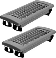 ELAYARD 2pcs Air Conditioner Outlet Adjustable Air Vent Baseboard Vent Air Wind Heater Air Conditioner Redirect Flow Floor Registers Ac Air Vent Covers Register Vent Abs Grey