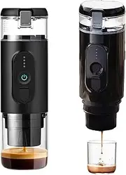 Nano Portable Electric Coffee Machine with 5 Min Self-Heating, 20 Bar Mini Small 12v Car Coffee Maker, Compatible with Ns Capsule & Ground Coffee for Camping, Travel, Rv, Hiking, Office