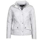 Barbour Flyweight Cavalry Quilted Jacket Iced White UK18