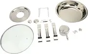 Chafing Dish Buffet Set, Stainless Steel Round Chafers, Buffet Chafing Dish Stainless Steel Round Cate Chafers with Glass Lid Detachable Alcohol Stove (4Pcs)