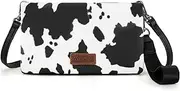 Montana West Wrangler Women Wristlet Wallet RFID Blocking Bifold Clutch Credit Card Holder Purse with Crossbody Strap